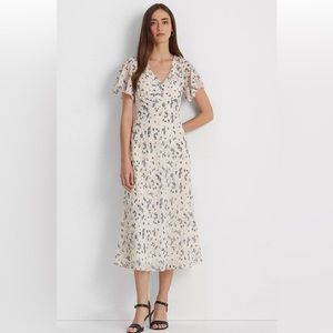 Lauren Ralph Lauren Floral Print Midi Dreess